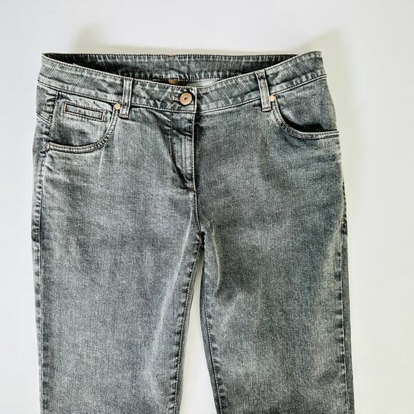 Brunello Cucinelli High Waisted Skinny Jeans Dark Grey Denim Size 46 US 10 - Picture 3 of 9